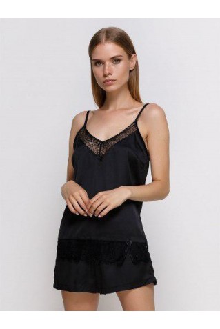 Атласная пижамка с кружевом Serenade 703